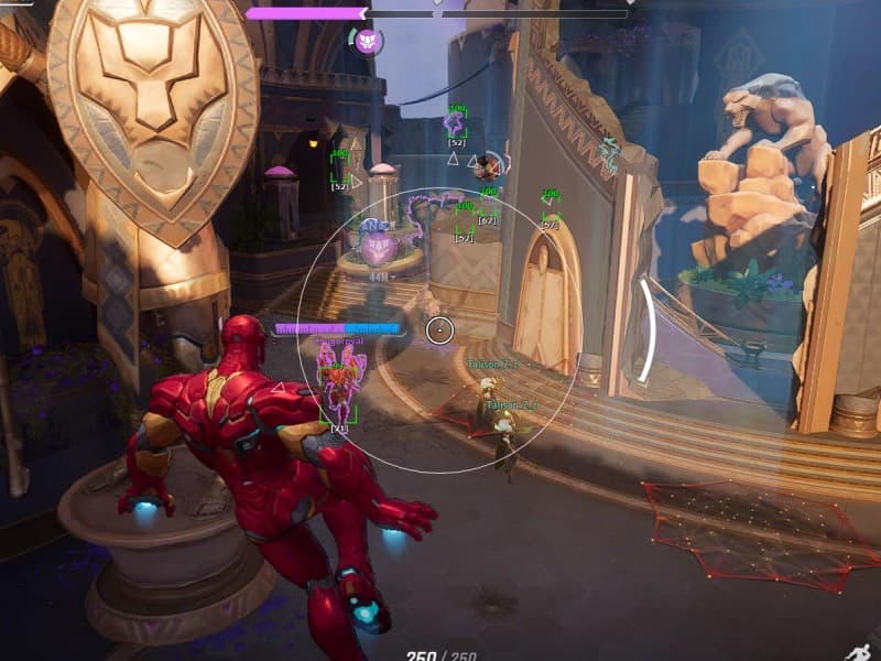 Marvel Rivals cheat gameplay screenshot 1 — ESP overlay showing players and loot