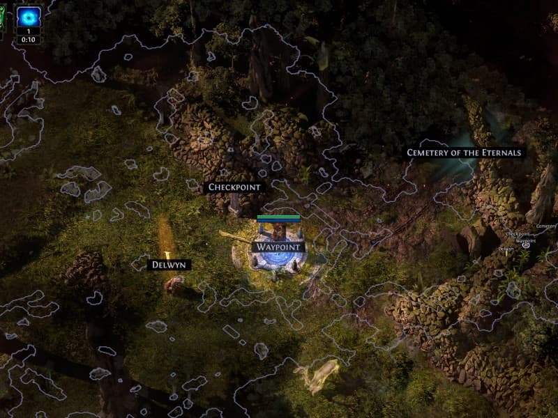 Path of Exile 2 cheat gameplay screenshot 1 — ESP overlay showing players and loot